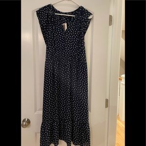 J. Crew Mercantile Blue and white dress.   Size L